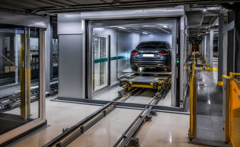 Mixed-Use Complex Automated Shuttle Garage